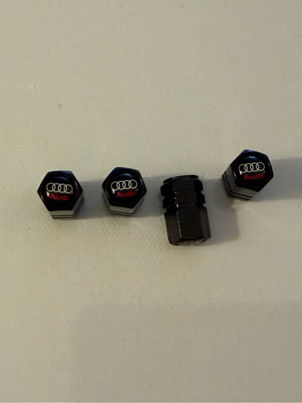 Audi Valve Stem Caps in Black Set of 4 NWT